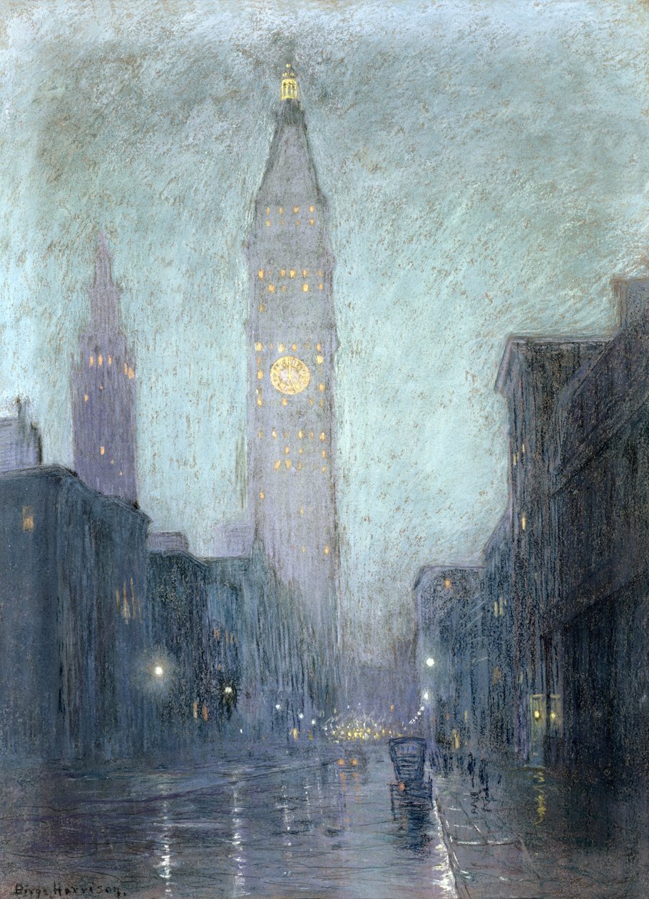Madison Avenue au crépuscule - Lowell Birge Harrison