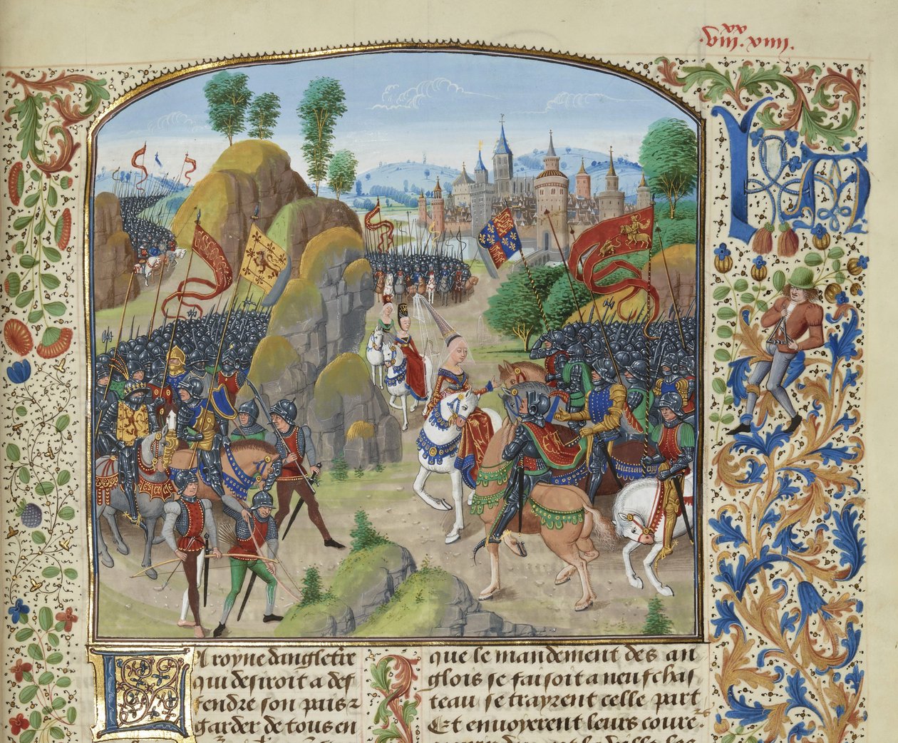 La reine Philippa de Hainaut avant la bataille de Neville