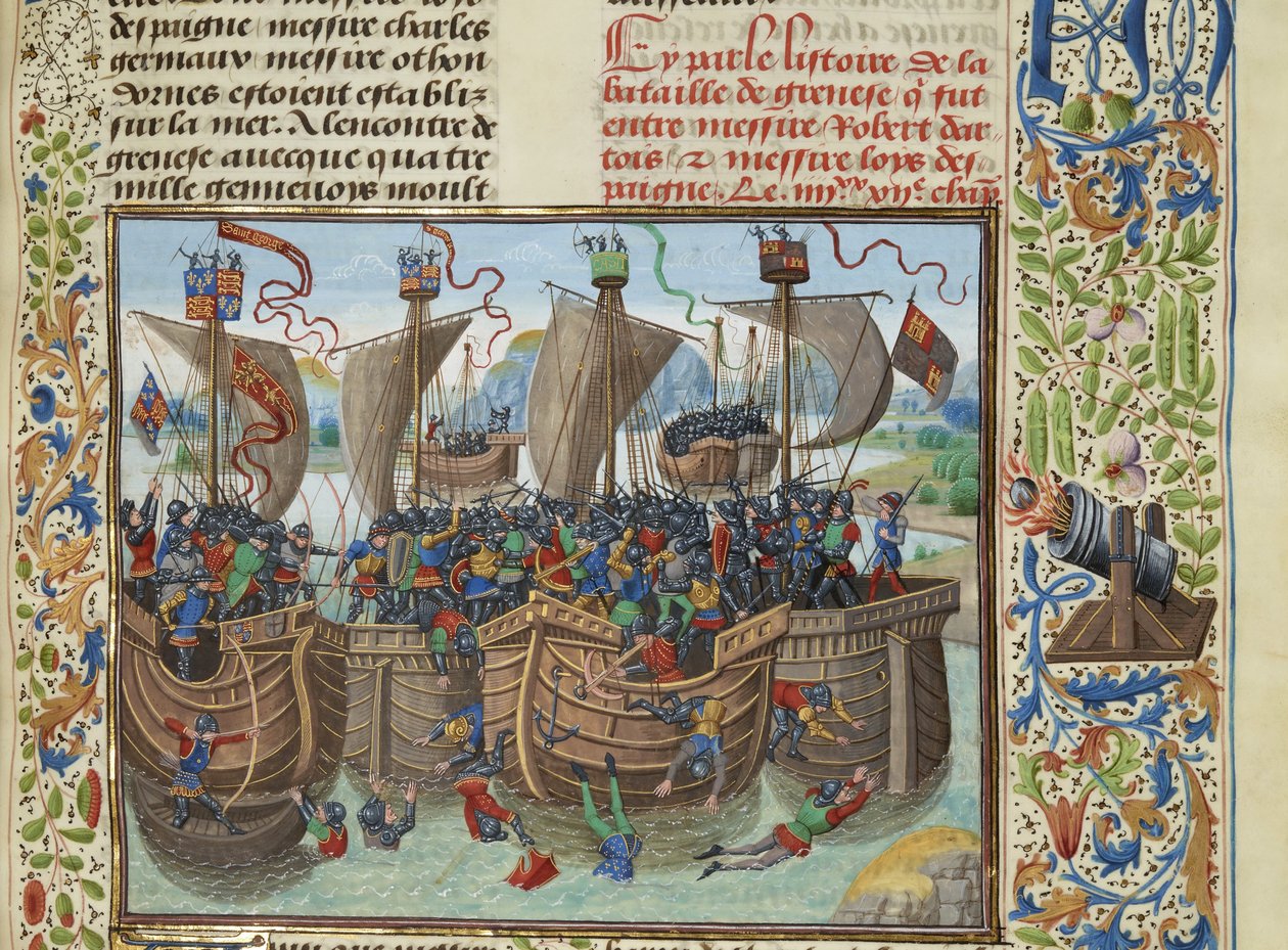La bataille navale de Guernesey, 1342 - Loyset Liedet