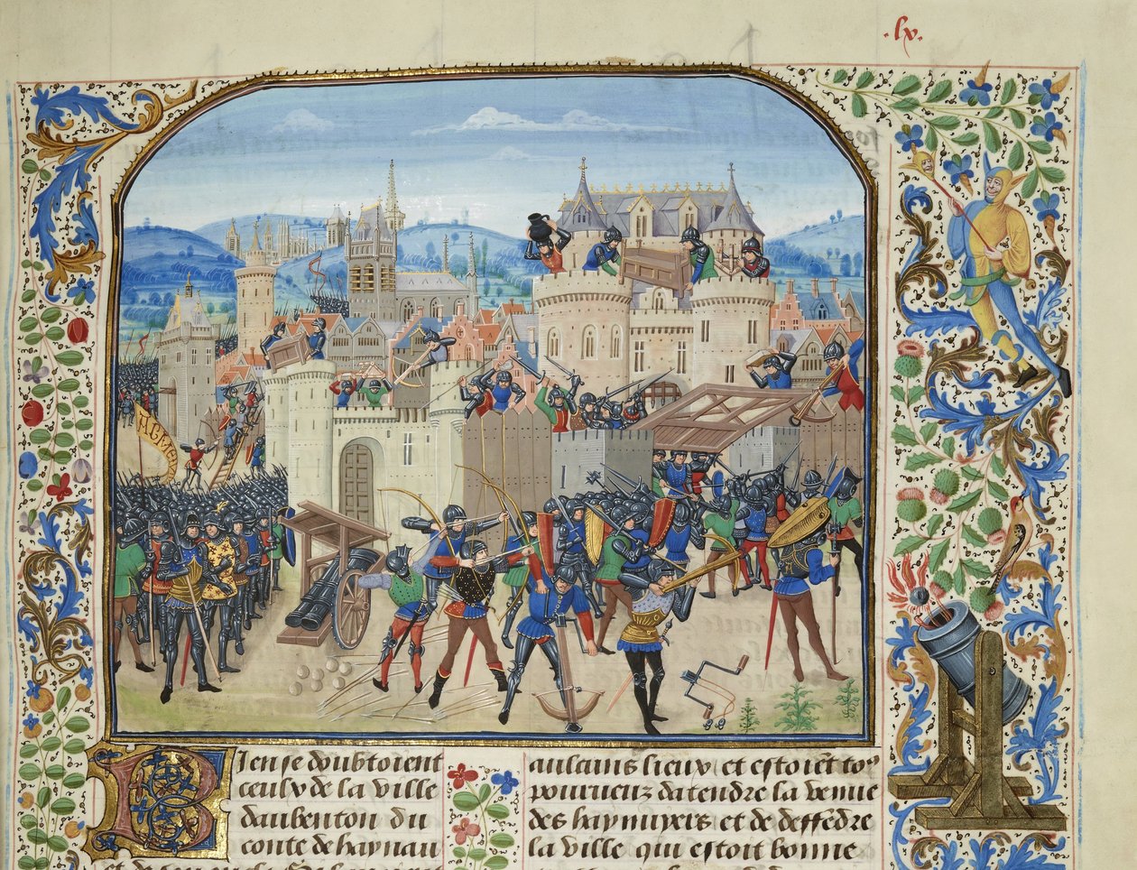 Guillaume II, comte de Hainaut, prend et détruit Aubenton, 1340, ca 1470-1475 - Loyset Liedet