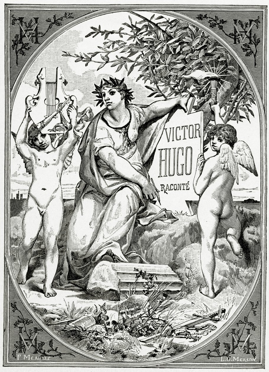 Victor Hugo raconté par un témoin de sa vie, 19e siècle (gravure en noir et blanc) - Luc Oliver Merson