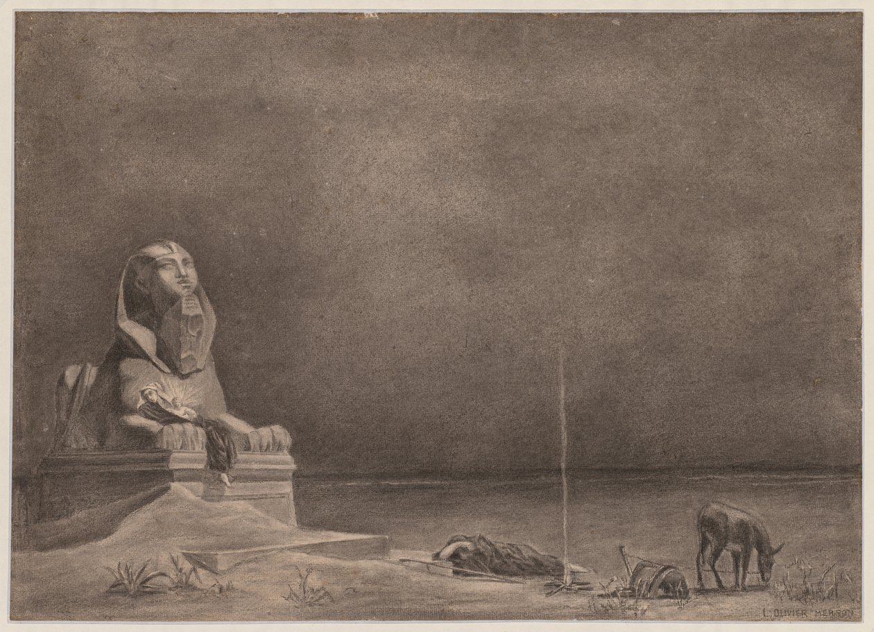 Repos pendant la fuite en Égypte - Luc Olivier Merson