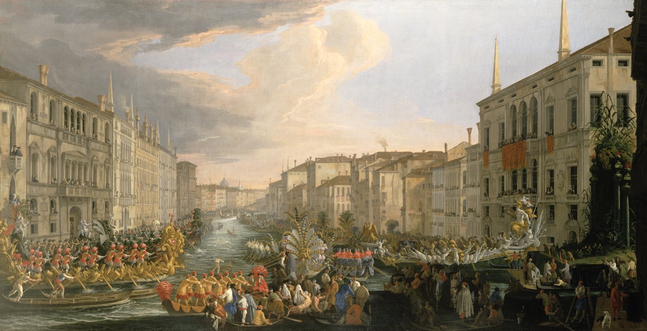 Une régate sur le Grand Canal, Venise - Luca Carlevaris
