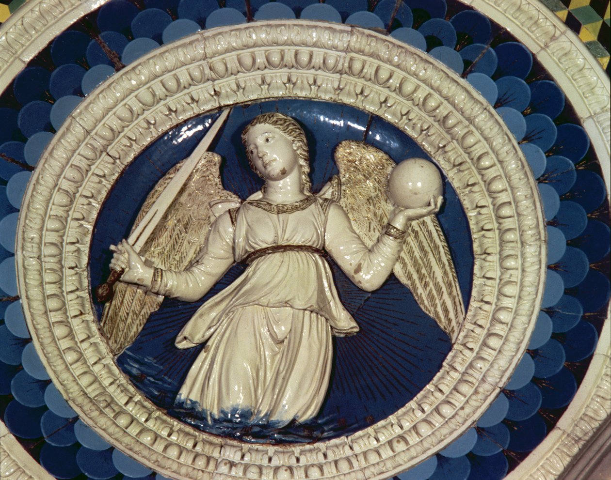 Justice, rondel du tombeau du Cardinal du Portugal, 1460s - Luca Della Robbia