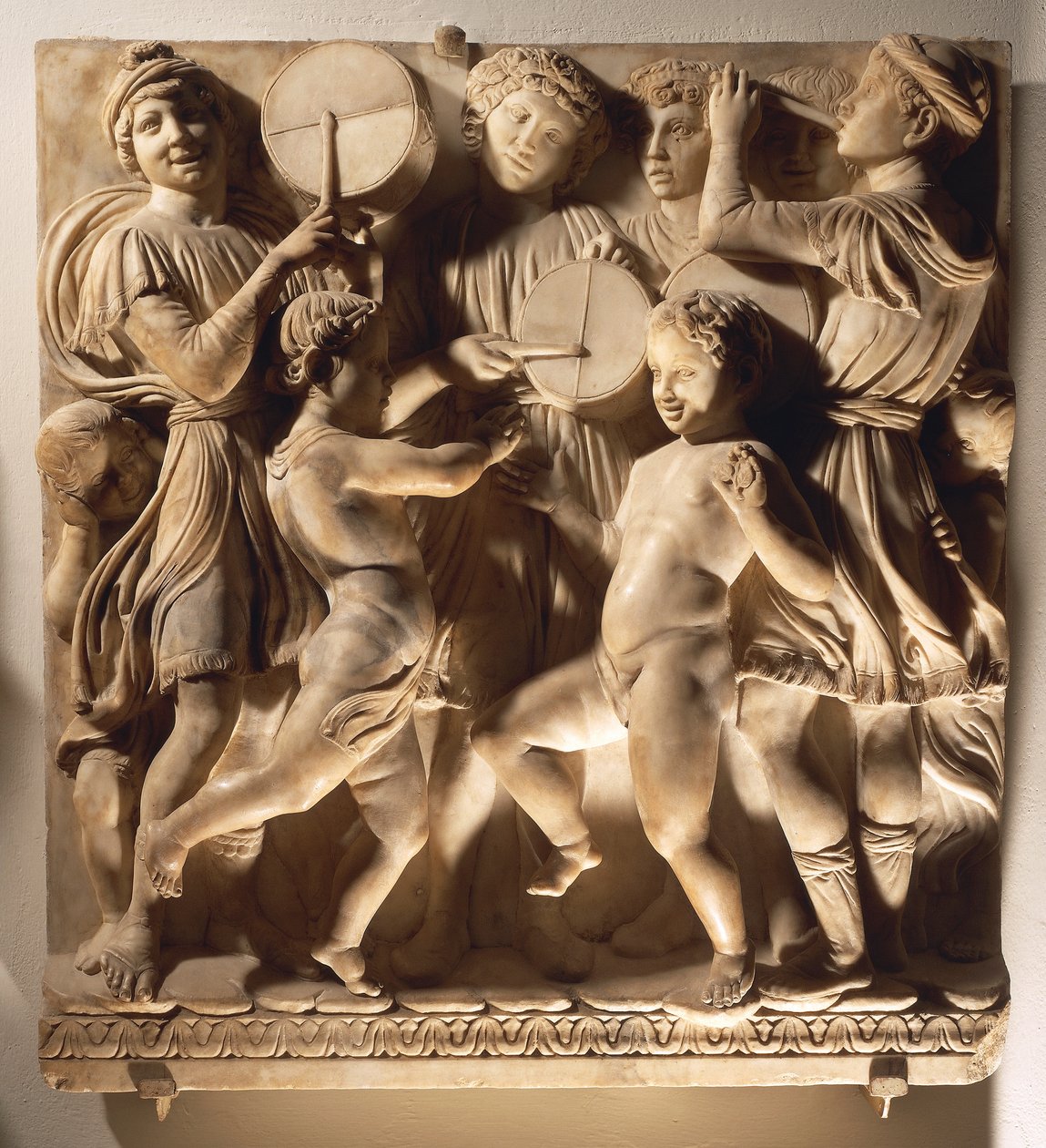 Laudate Eum in timpano (Psaume 150, Laudate Dominum), panneau avec des tambourineurs - Luca Della Robbia