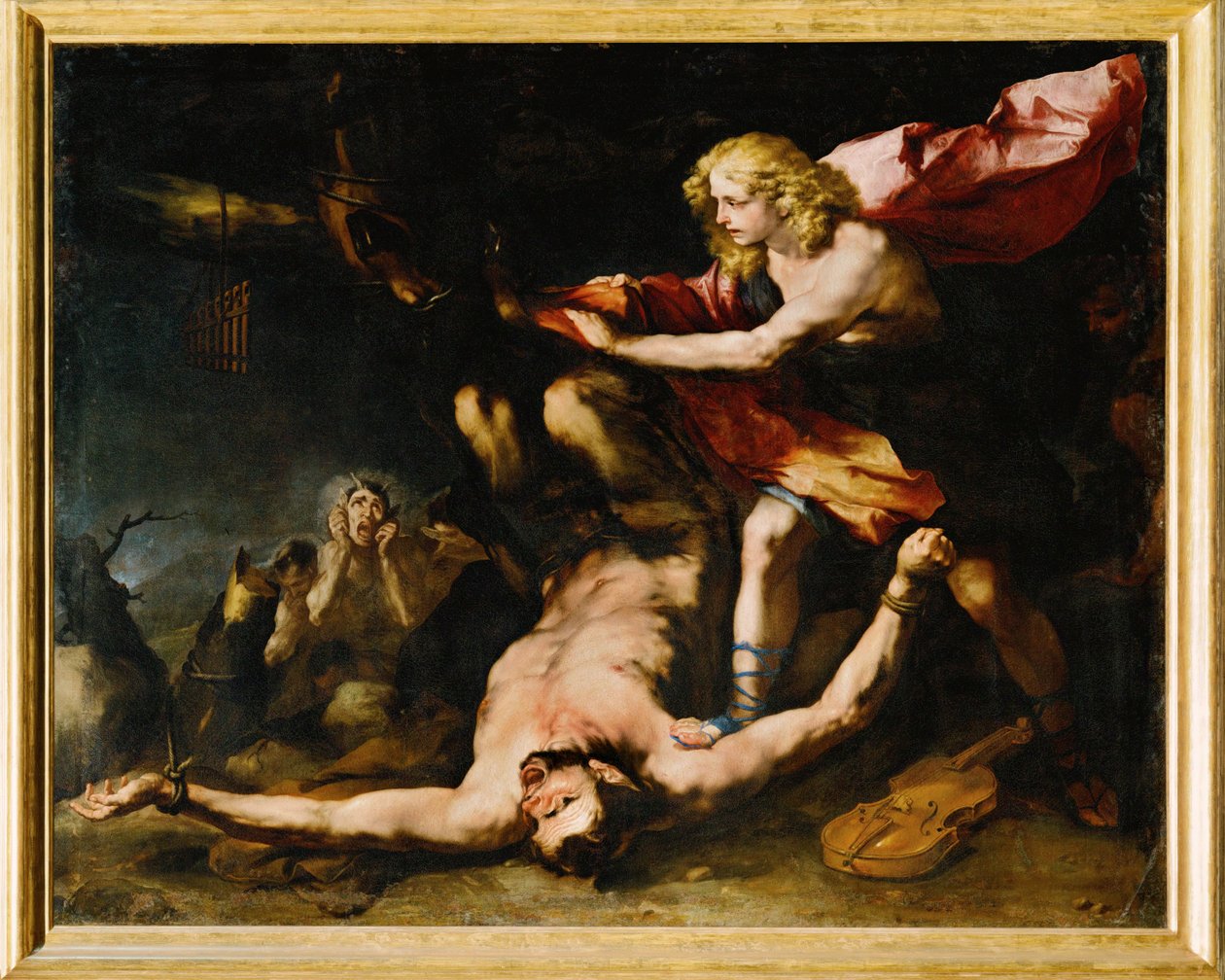 Apollon et Marsyas (peinture sur toile) - Luca Giordano