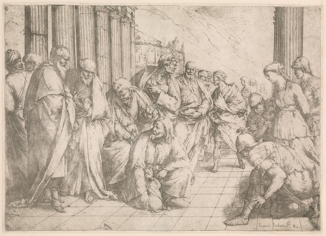 Christ et la femme adultère - Luca Giordano