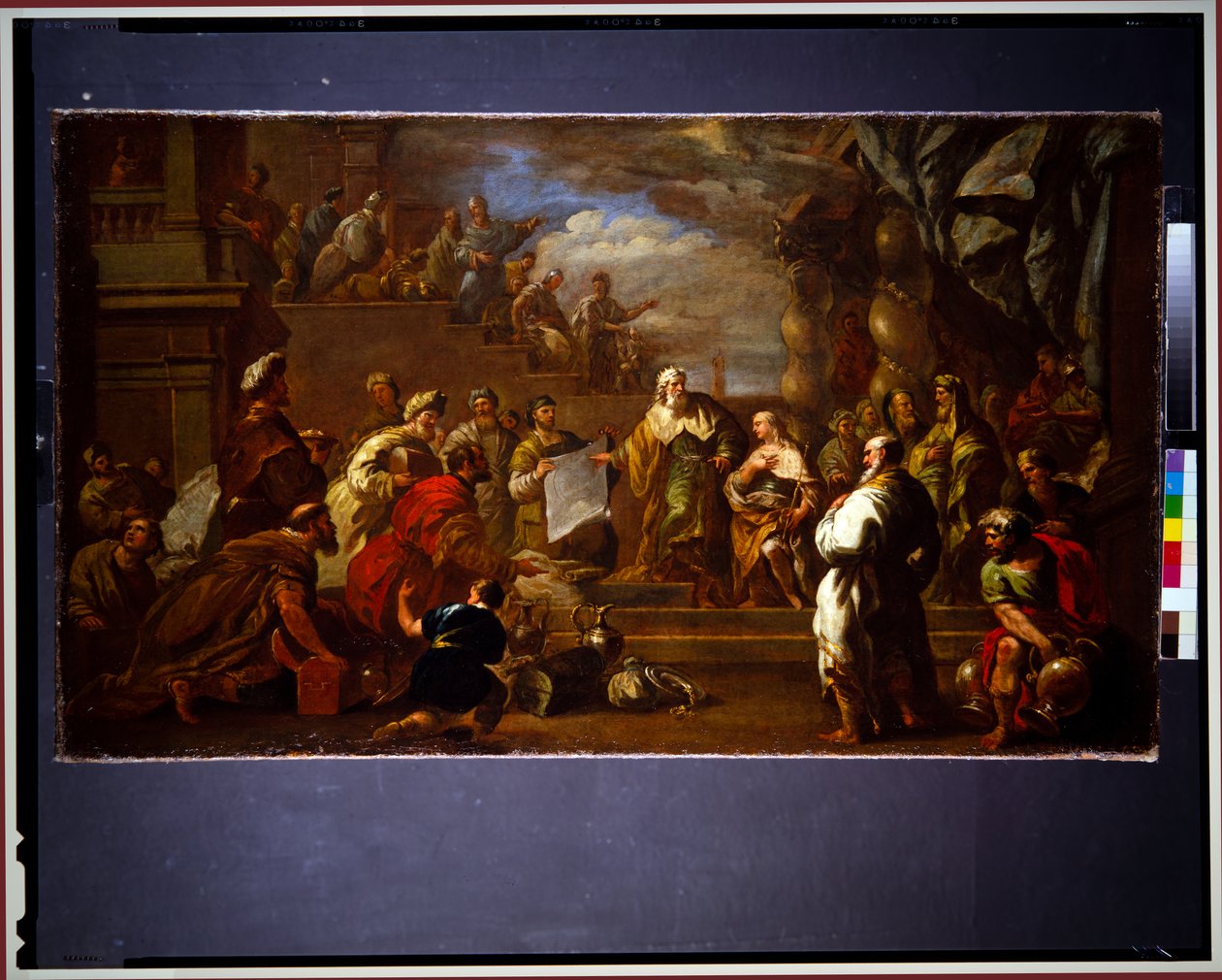David montrant à Salomon les plans du temple - Luca Giordano