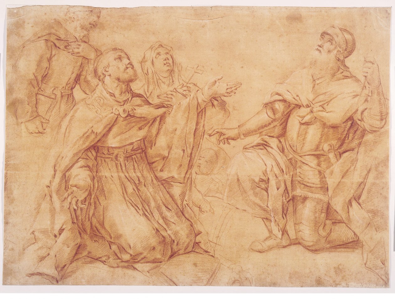 Saints Augustin, Nicolas de Tolentino, Thérèse et Guillaume - Luca Giordano