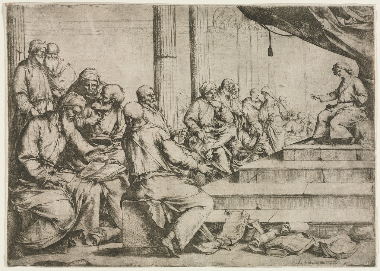 Le jeune Christ enseignant dans le temple, vers 1653 - Luca Giordano