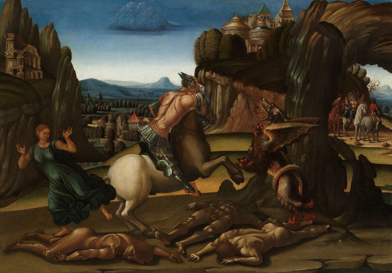 Saint Georges et le dragon - Luca Signorelli (workshop of)