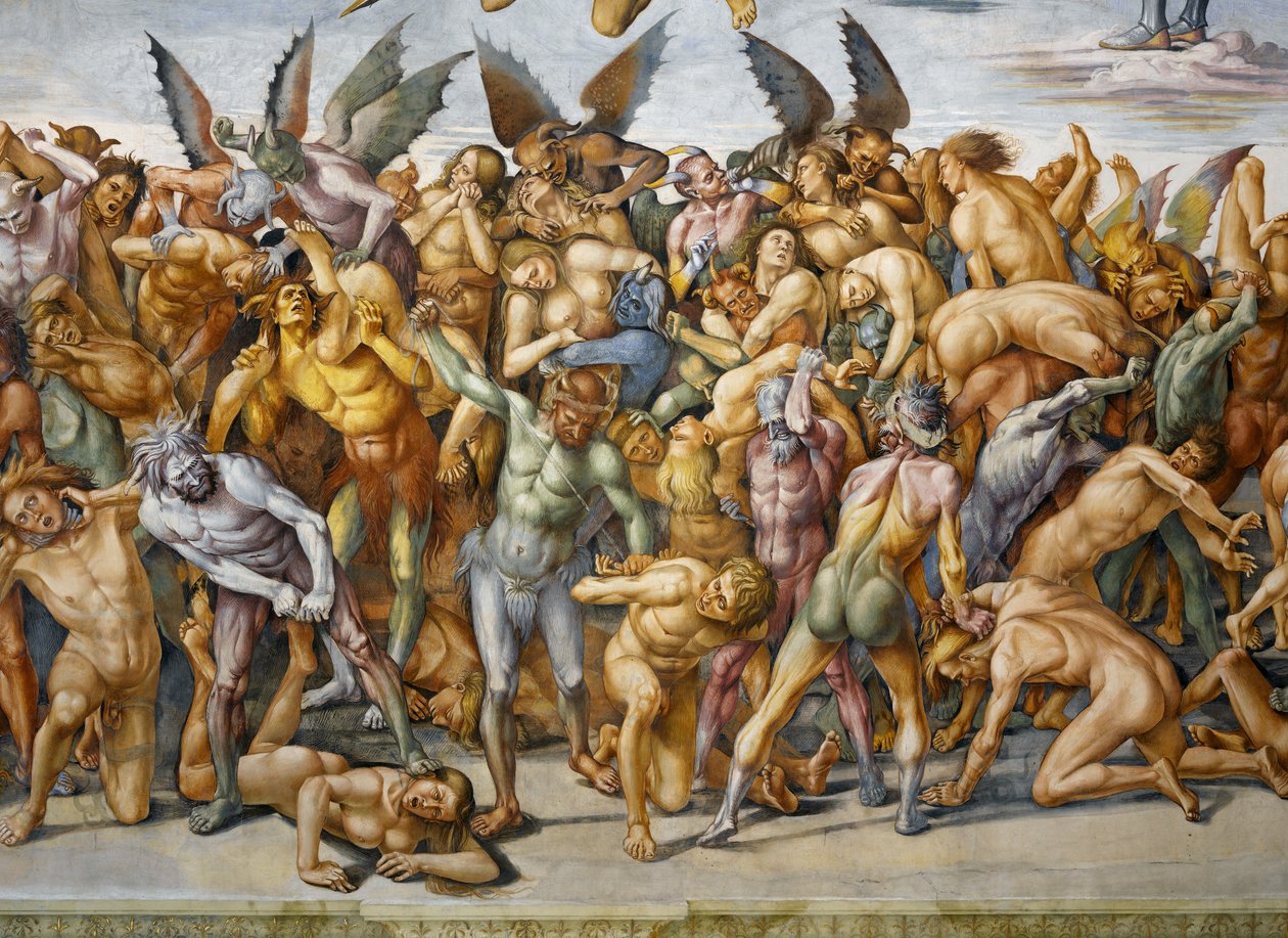 Damné en enfer, du cycle de fresques du Jugement dernier - Luca Signorelli