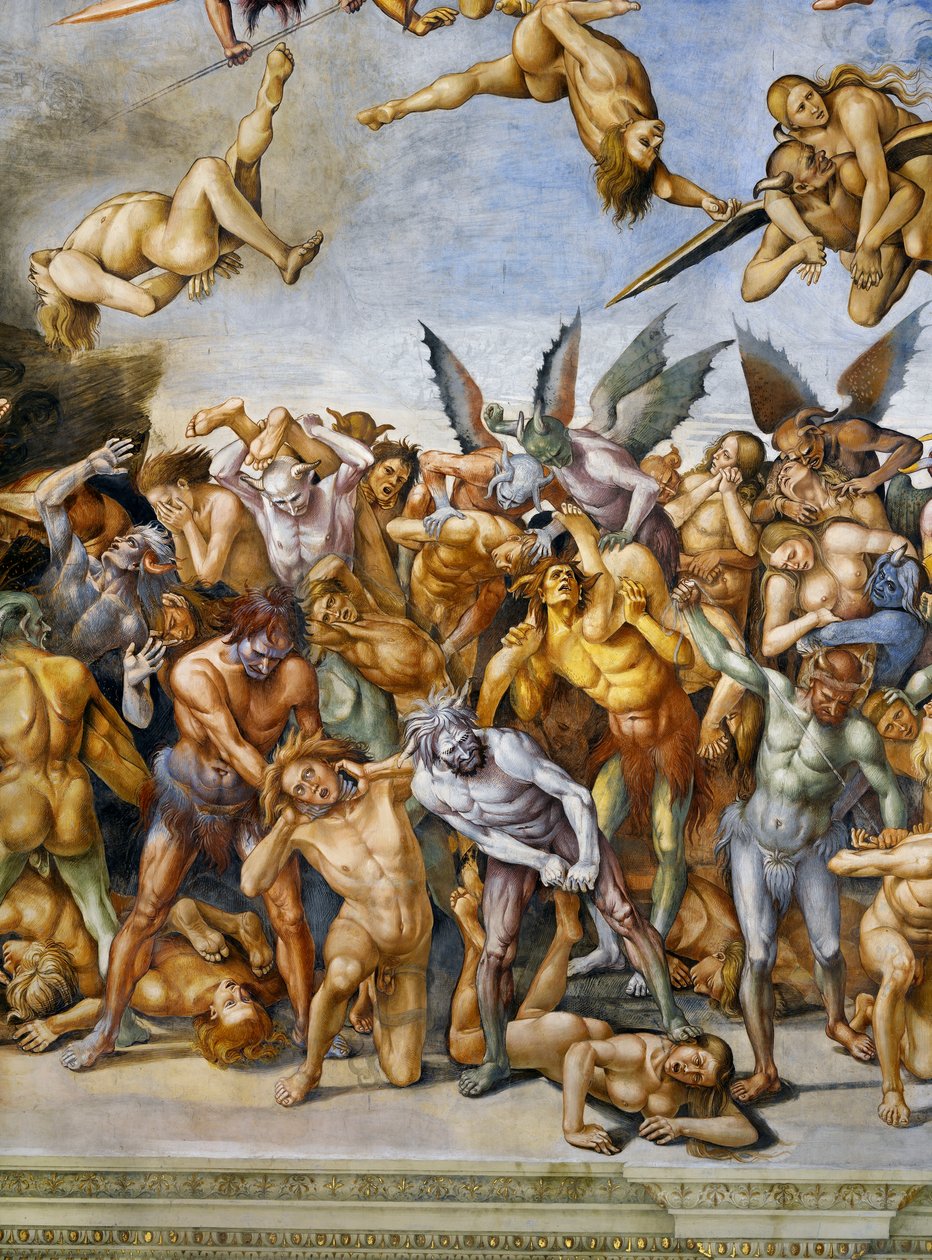 Damné en enfer, du cycle de fresques du Jugement Dernier - Luca Signorelli