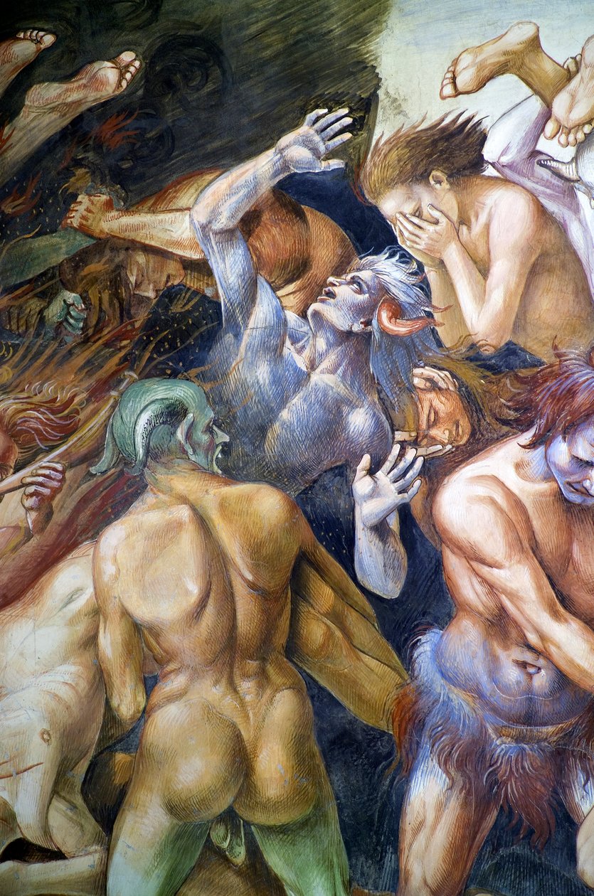 Damné en enfer, du cycle de fresques du Jugement Dernier - Luca Signorelli