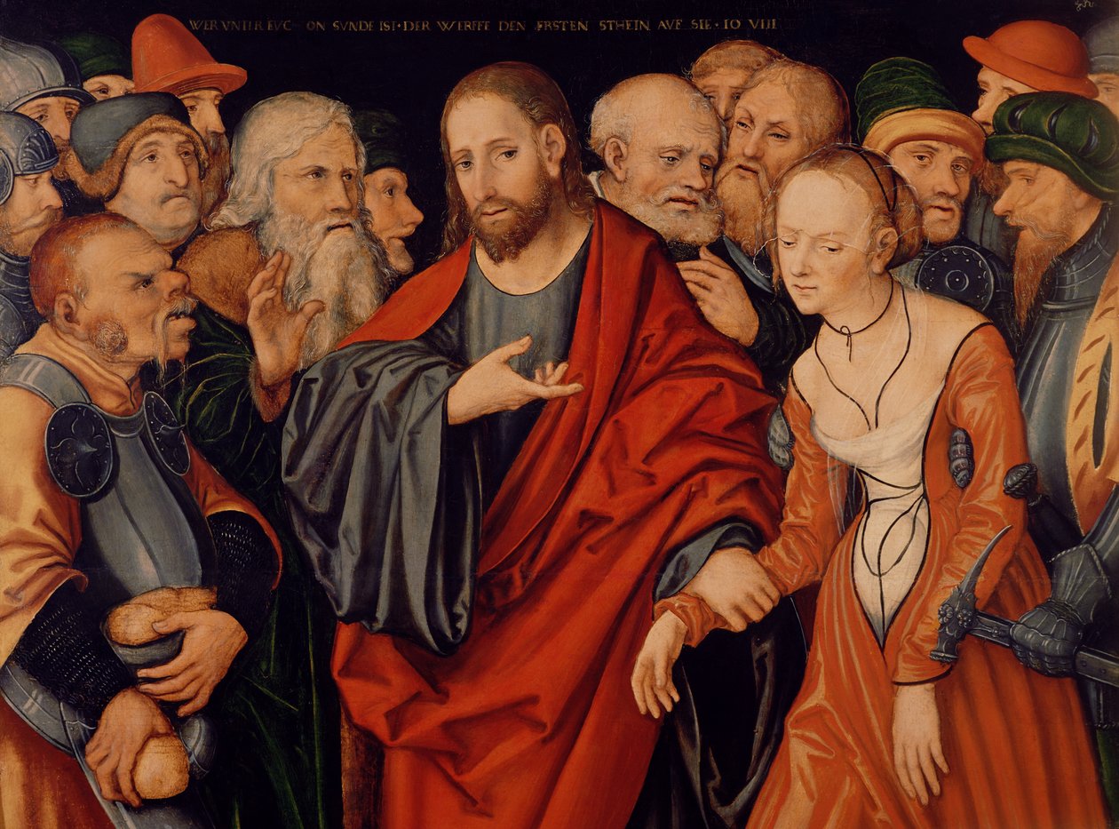 Christ et la Femme adultère - Lucas Cranach the Elder