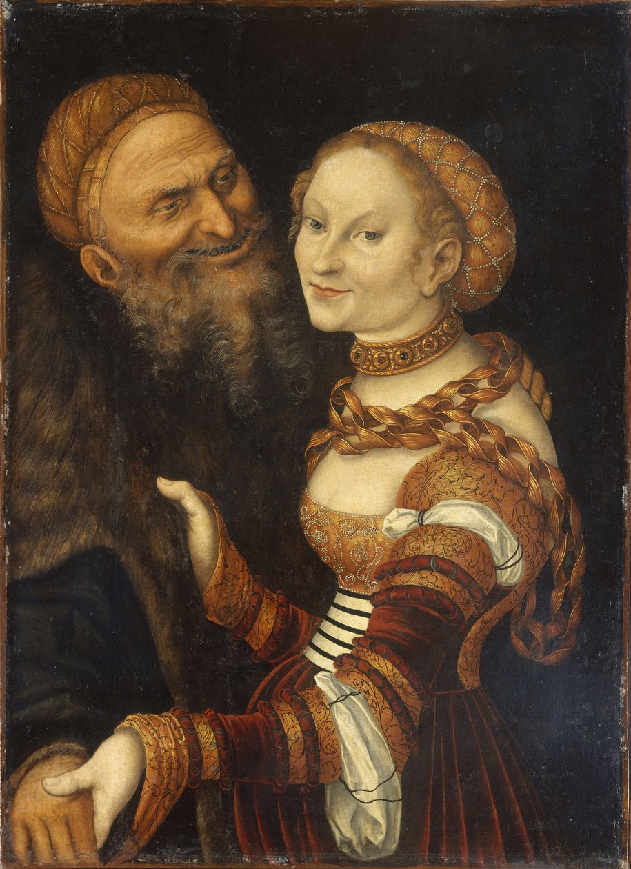 Courtisane et vieil homme - Lucas Cranach the Elder