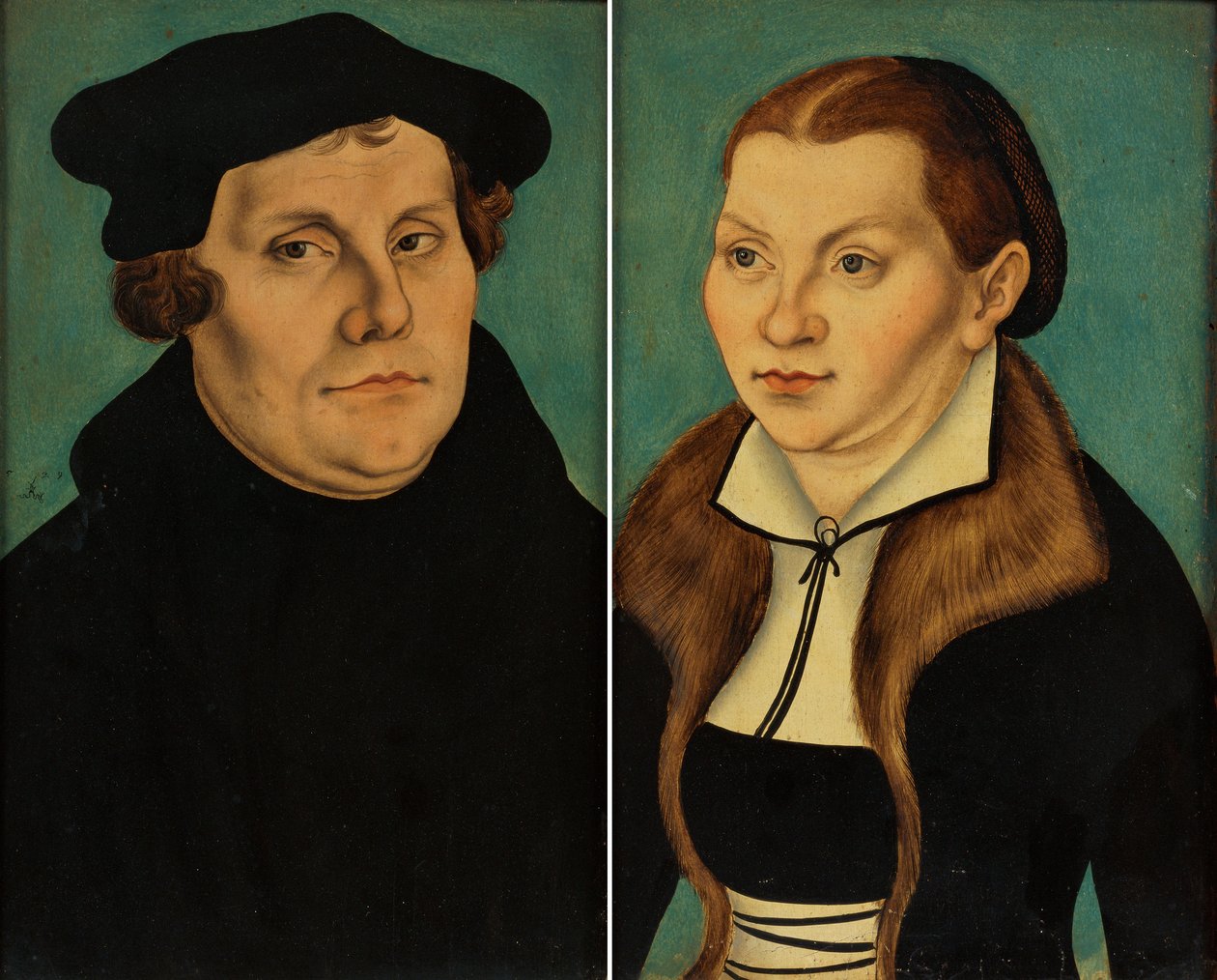 Double portrait de Martin Luther et Katharina Bora - Lucas Cranach the Elder