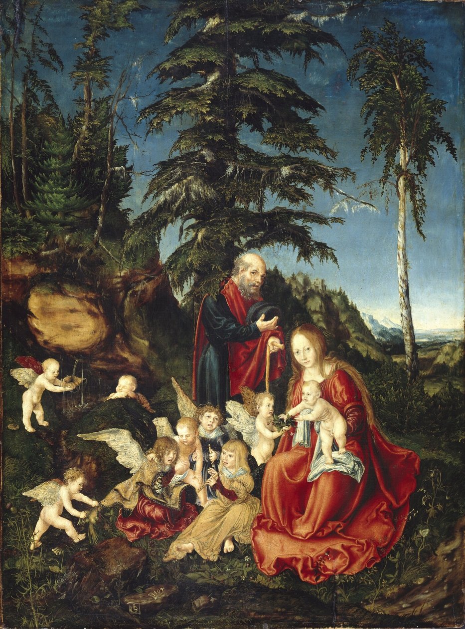 Le Repos pendant la fuite en Égypte - Lucas Cranach the Elder