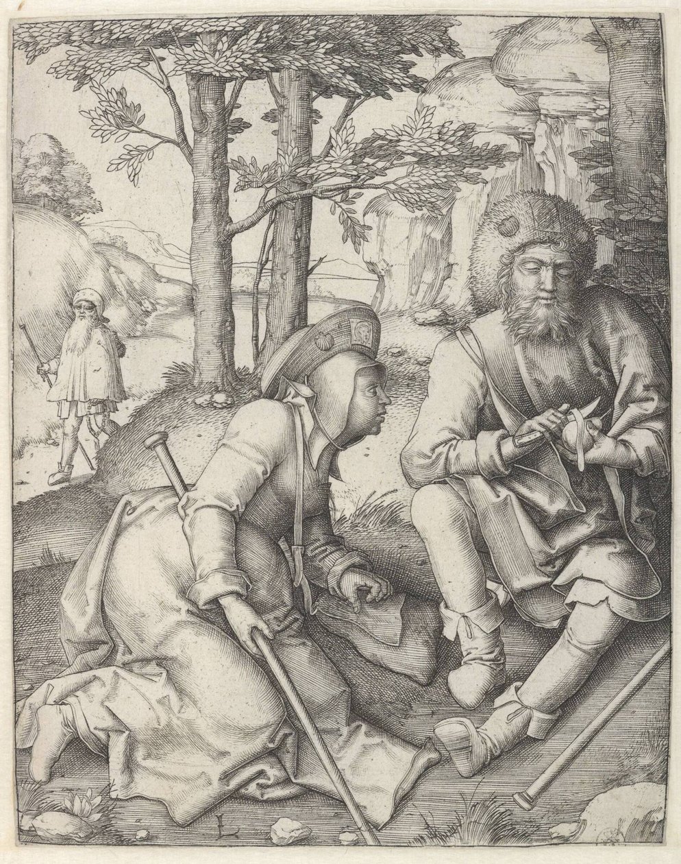 Pèlerins au repos - Lucas van Leyden