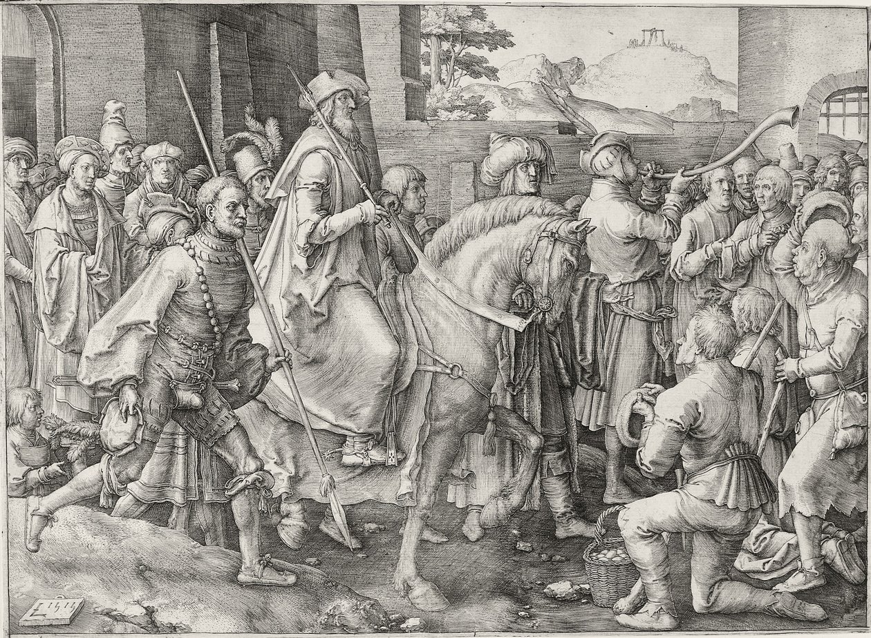 Le triomphe de Mardochée - Lucas van Leyden