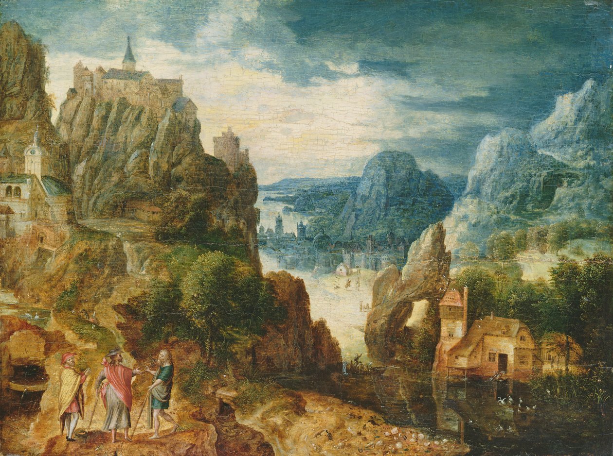 Paysage montagneux avec la route d