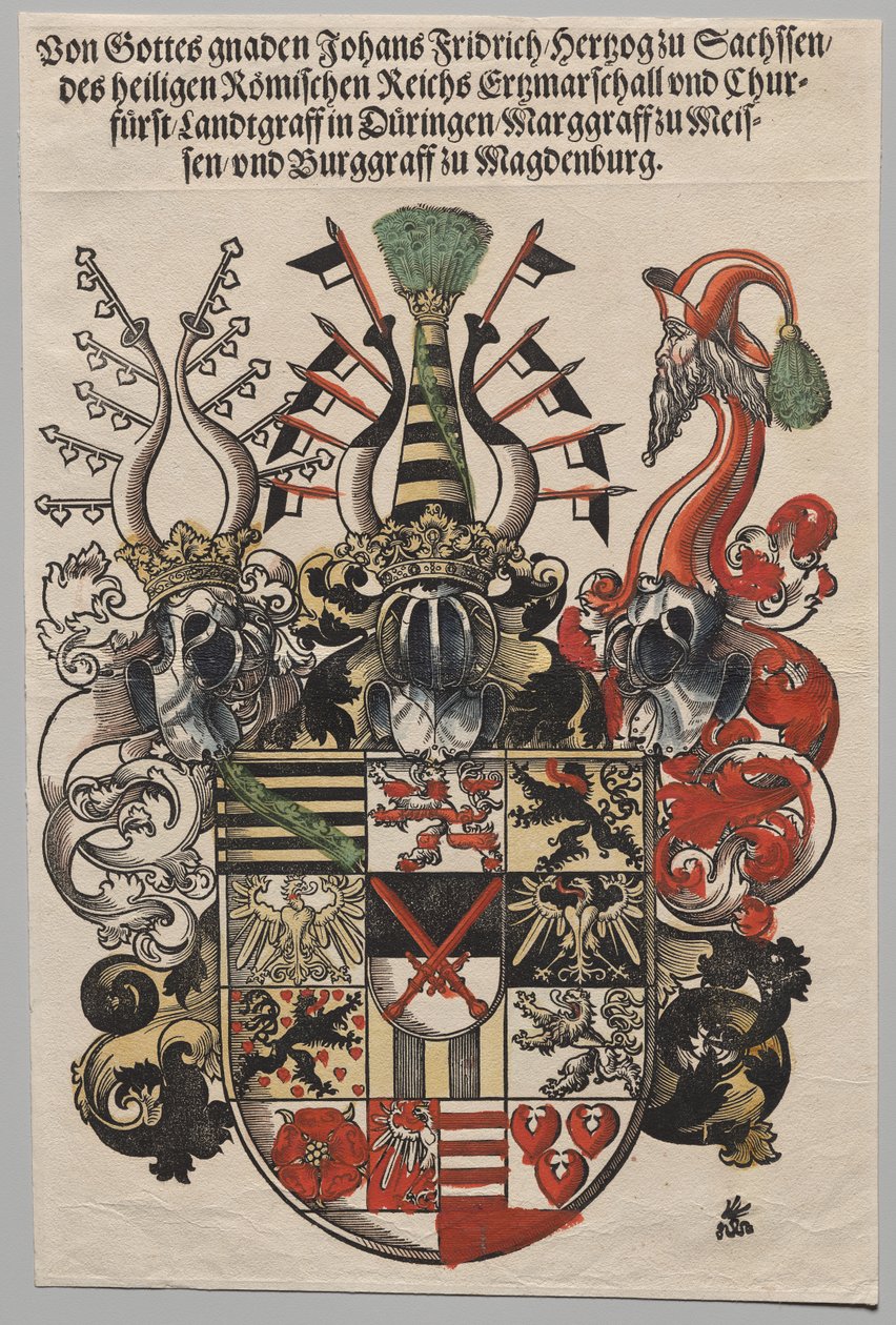 Blason de Jean Frédéric, Électeur de Saxe, dit le Magnanime - Lucas Cranach
