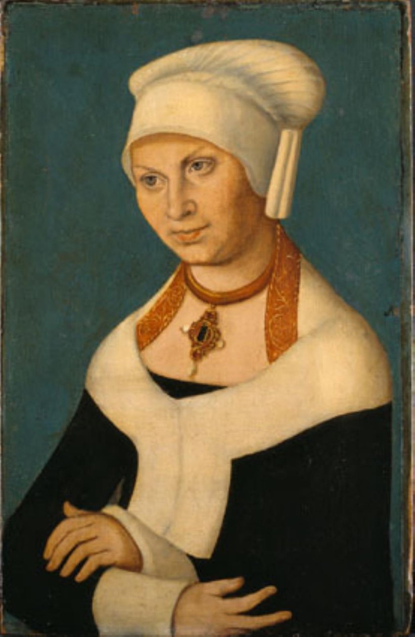 Portrait de la duchesse Barbara de Saxe, 1478-1534 (épouse de Georges le Barbu) - Lucas Cranach d.Æ.