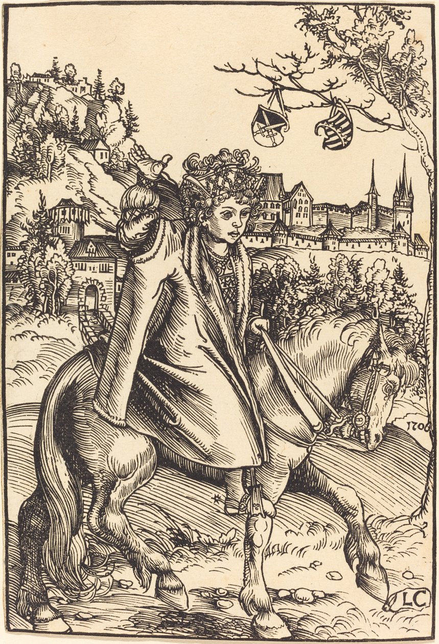 Un Prince Saxon à Cheval - Lucas Cranach the Elder