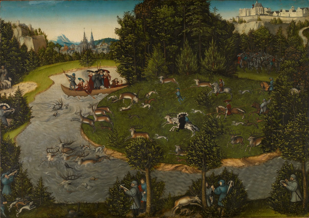 Chasse au cerf avec le prince-électeur Frédéric le Sage - Lucas Cranach the Elder