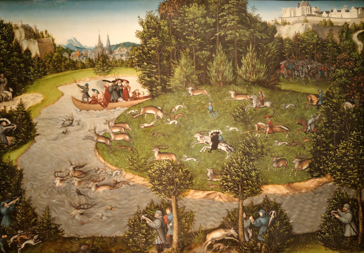 Chasse au cerf avec le prince-électeur Frédéric le Sage - Lucas Cranach the Elder