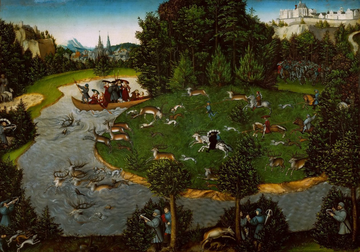 Chasse au cerf avec le prince-électeur Frédéric le Sage - Lucas Cranach the Elder