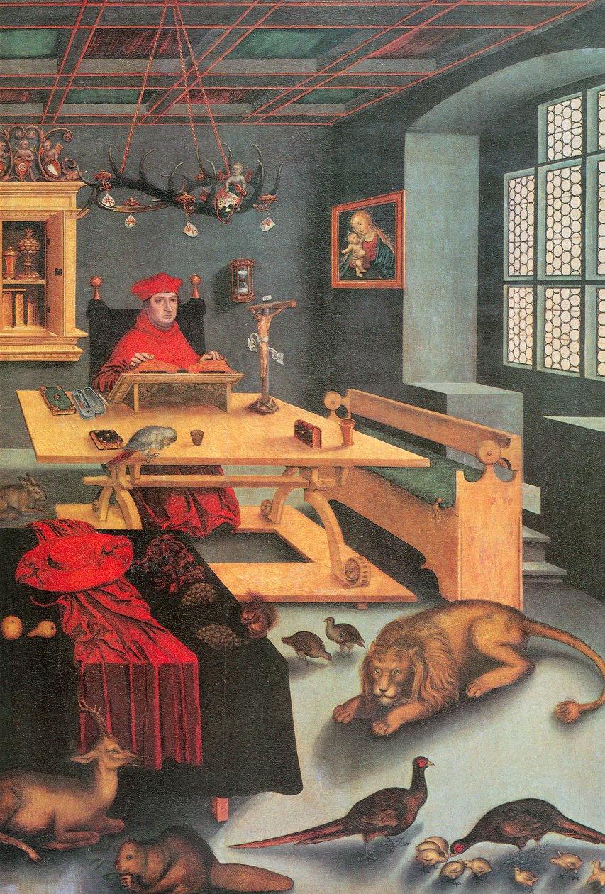 Le cardinal Albrecht de Brandebourg dans le rôle de Saint Jérôme - Lucas Cranach the Elder