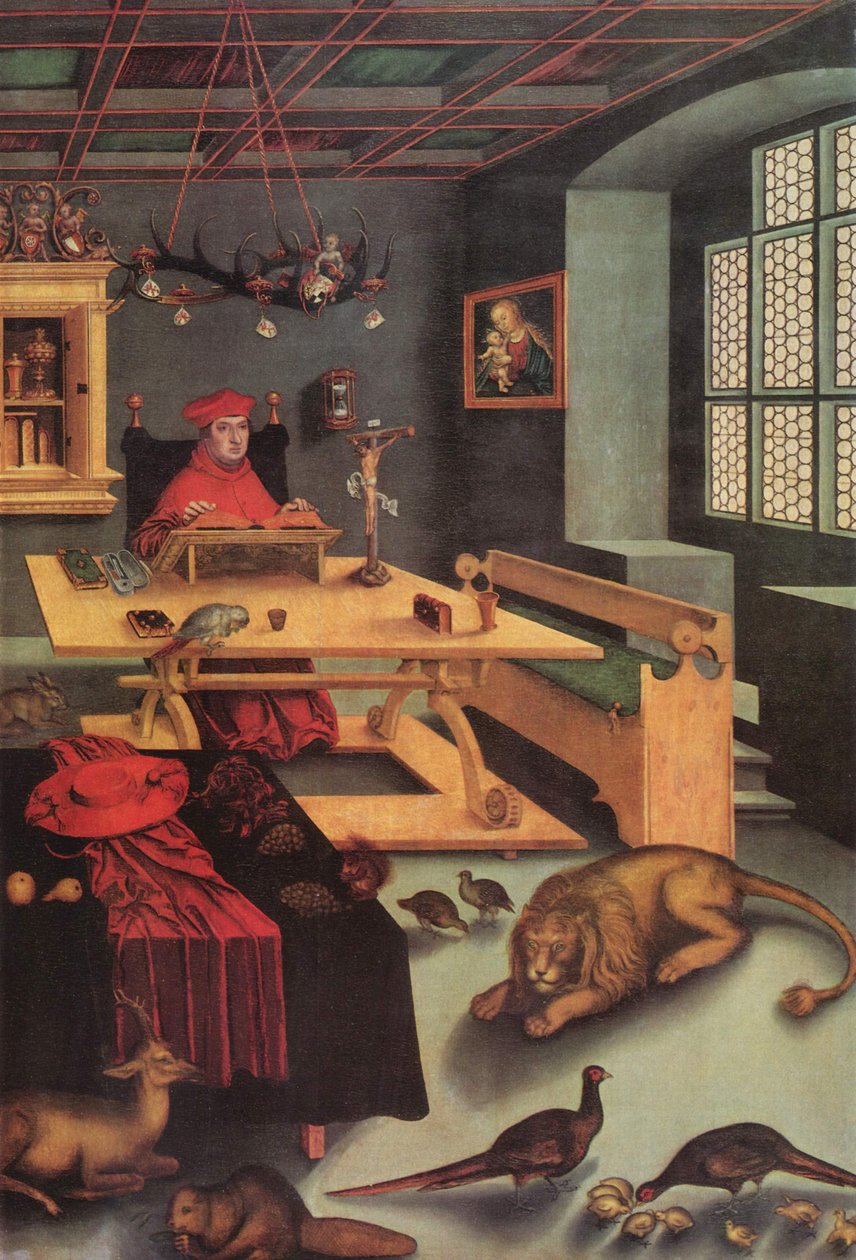 Le cardinal Albrecht de Brandebourg dans le rôle de Saint Jérôme - Lucas Cranach the Elder