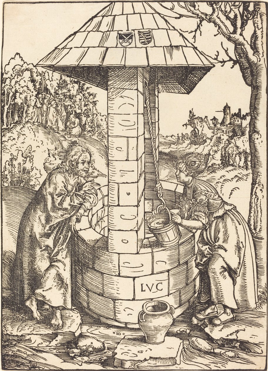 Le Christ et la femme de Samarie - Lucas Cranach the Elder