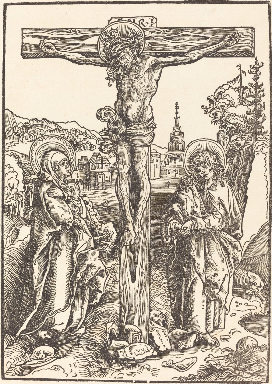 Le Christ en croix entre la Vierge et Saint Jean - Lucas Cranach the Elder