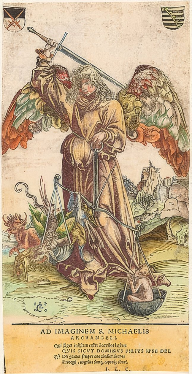Saint Michel pesant les âmes - Lucas Cranach the Elder