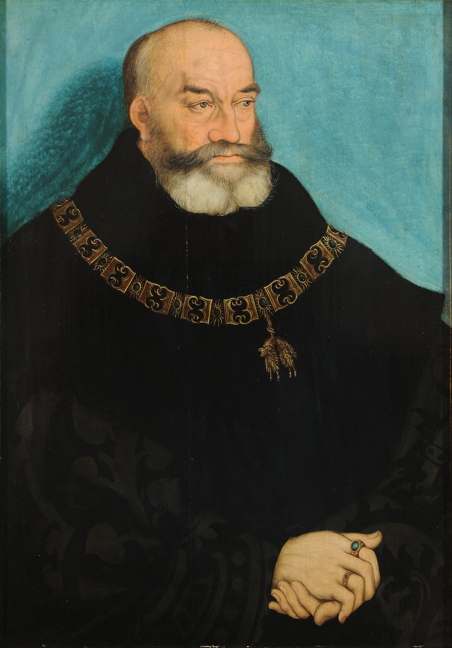 French : Portrait de George le Barbu, Duc de Saxe Portrait of George the bearded, Elector of Saxony (1471-1539) - Lucas Cranach the Elder