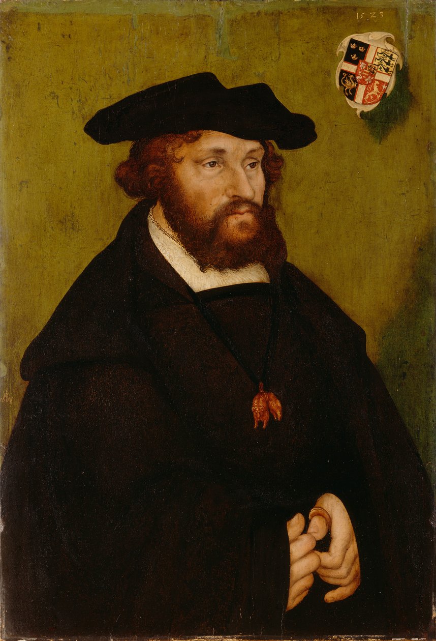 Allemand : Bildnis König Christians II. von Dänemark Portrait du roi Christian II de Danemark - Lucas Cranach the Elder