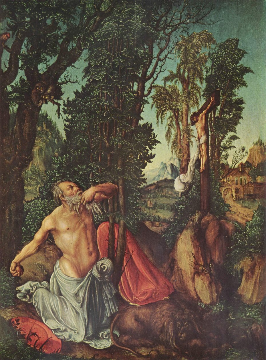 French : Saint Jérôme Pénitent pénitent - Lucas Cranach the Elder
