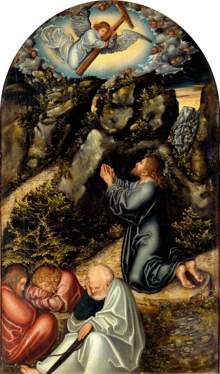 Allemand : Christus am Ölberg Agonie dans le jardin - Lucas Cranach the Elder