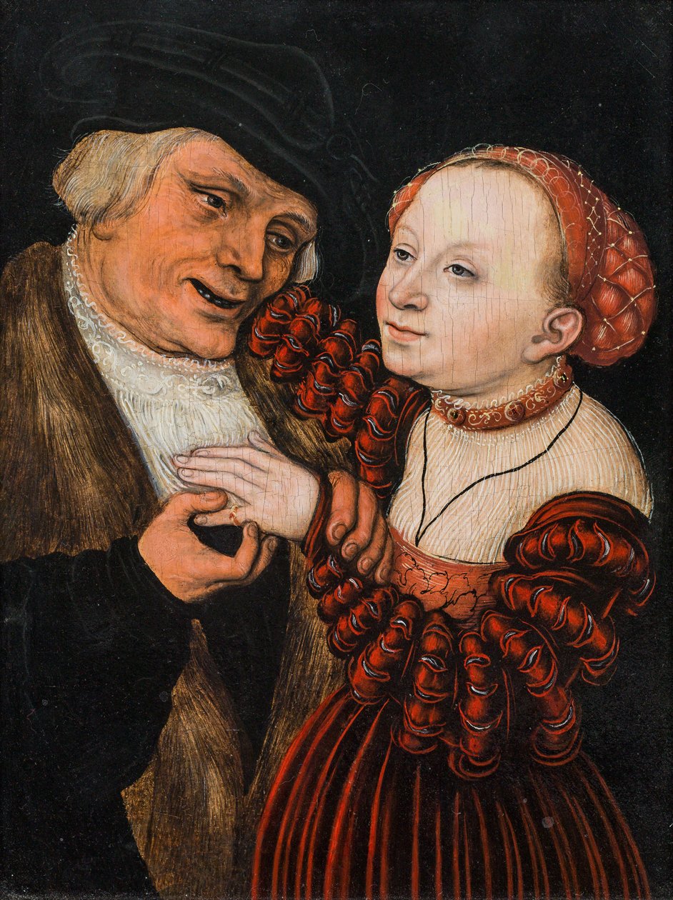 Allemand : Der verliebte Alte The ill-matched Lovers - Lucas Cranach the Elder
