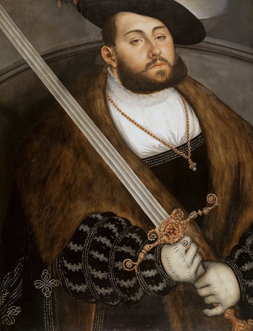 French : Johann Friedrich I, le Magnanime (1503-1554), Electeur de Saxe Johann Friedrich I, the Magnanimous, Elector of Saxony - Lucas Cranach the Elder
