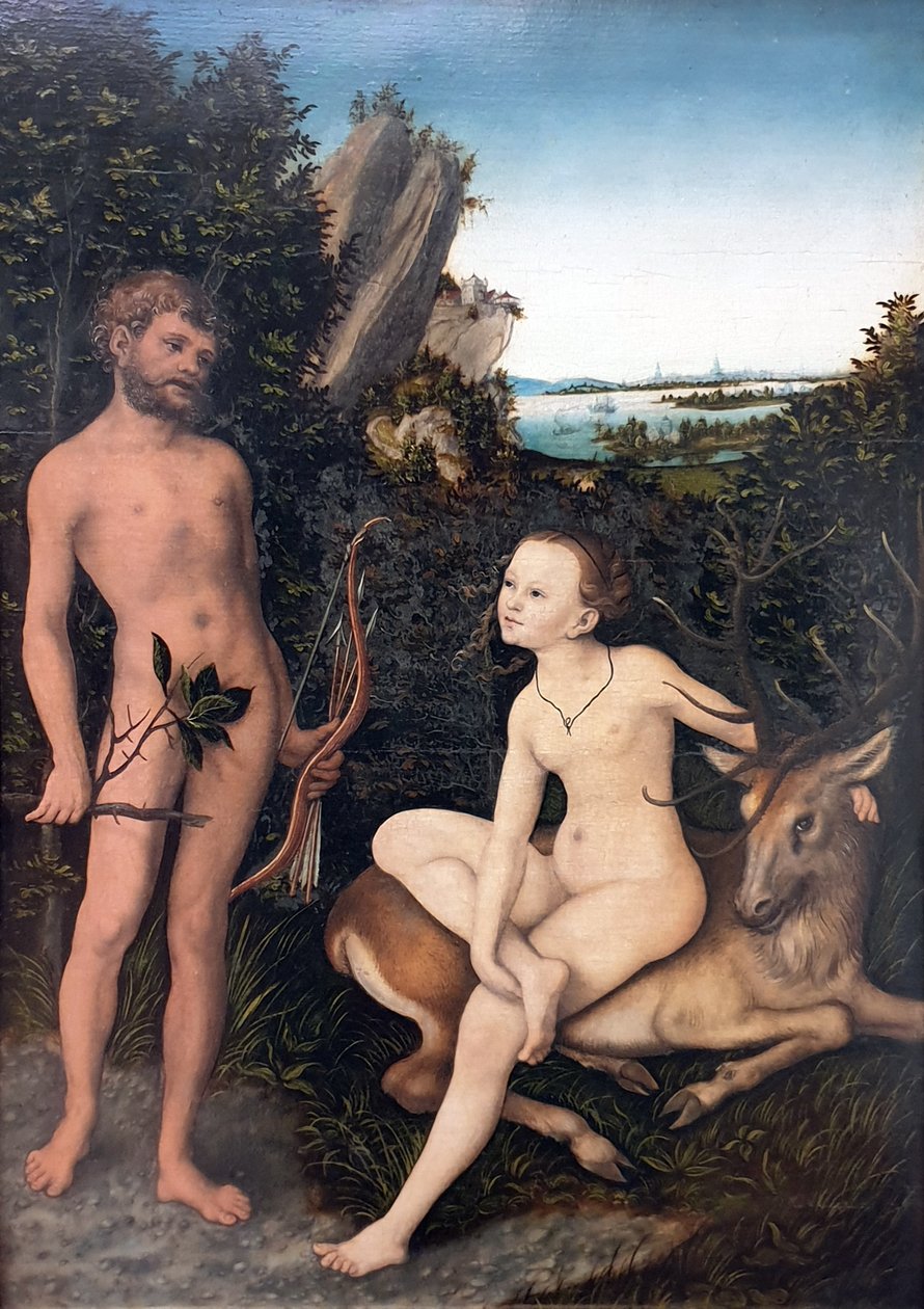 Allemand : Landschaft mit Apoll und Diana Apollo et Diana dans un paysage boisé - Lucas Cranach the Elder