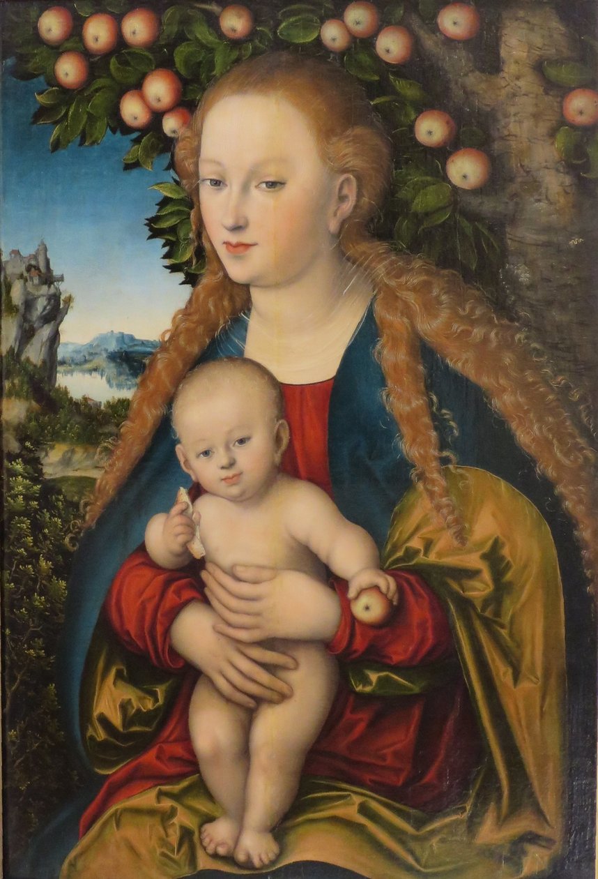 Allemand : Madonna und Kind unter dem Apfelbaum Madonna and Child under the Apple Tree / La Vierge et l