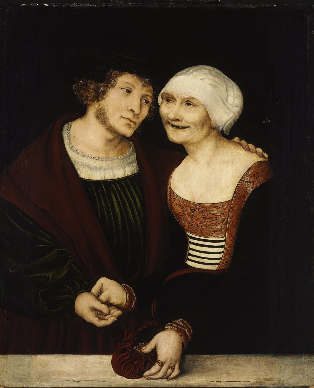 Couple mal assorti : Jeune homme et vieille femme - Lucas Cranach the Elder