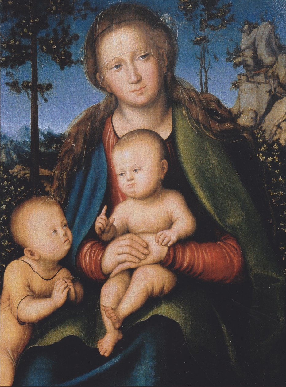 Madonna con Bambino e San Giovannino - Lucas Cranach the Elder
