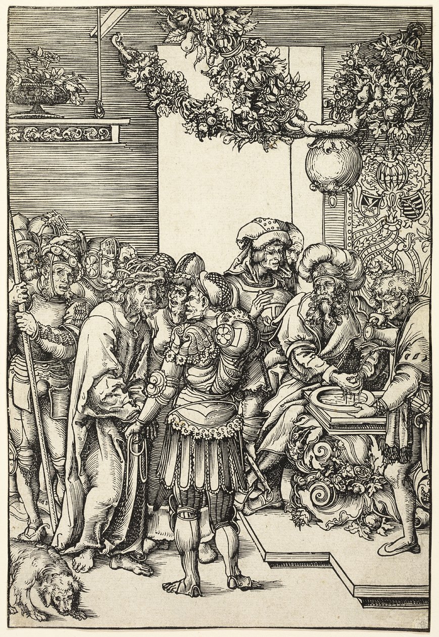 Pilate se lave les mains, extrait de La Passion - Lucas Cranach the Elder