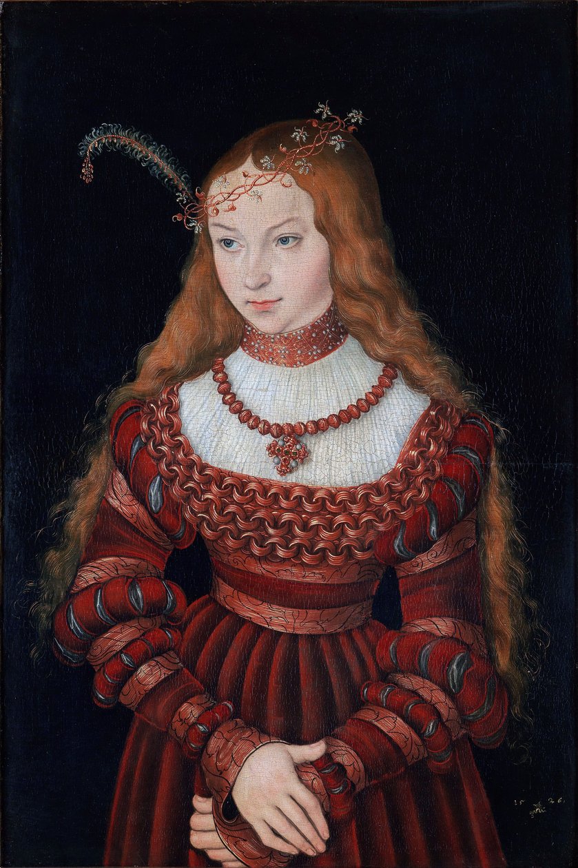 Portrait de la princesse Sibylle de Clèves - Lucas Cranach the Elder