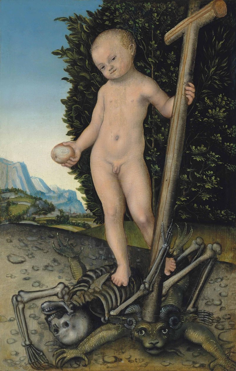 Le Christ enfant en tant que rédempteur - Lucas Cranach the Elder
