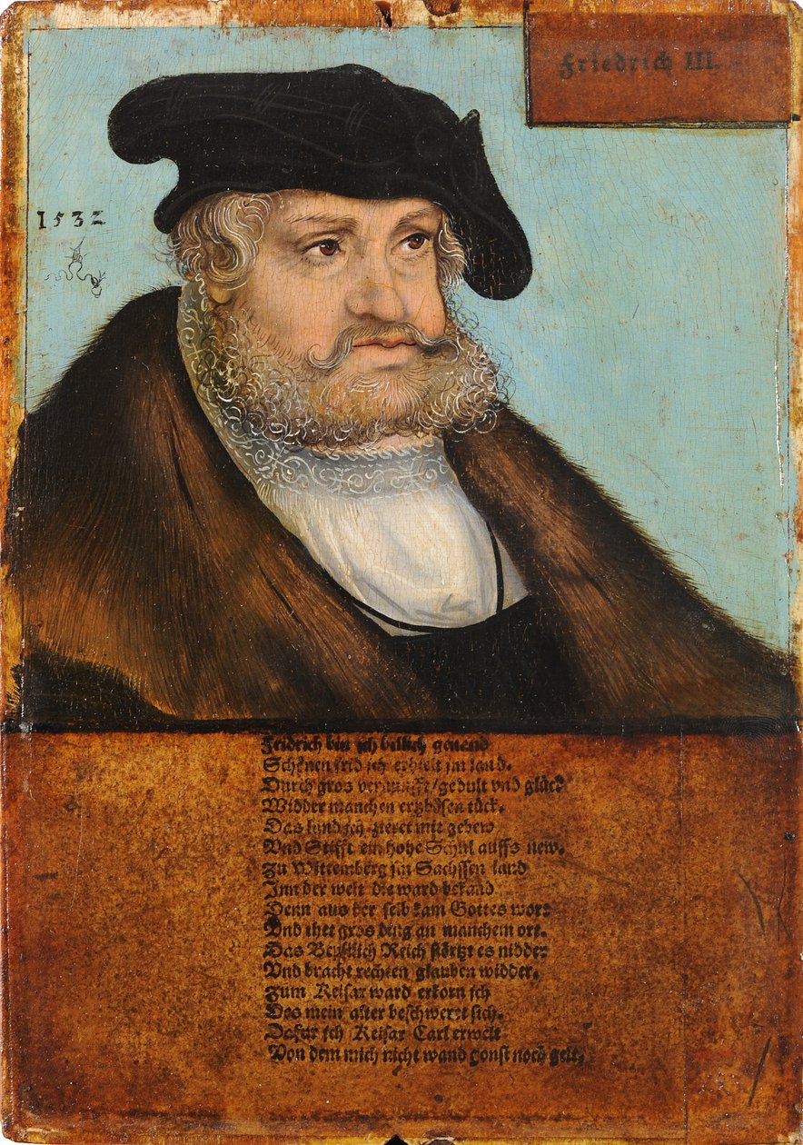 French : Friedrich III the Wise, Elector of Saxony Friedrich III the Wise, Elector of Saxony - Lucas Cranach the Elder and workshop